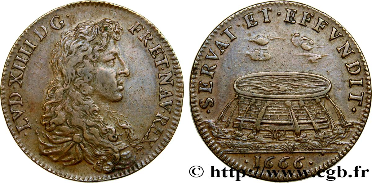 LOUIS XIV LE GRAND ou LE ROI SOLEIL Au type du Trésor royal BB