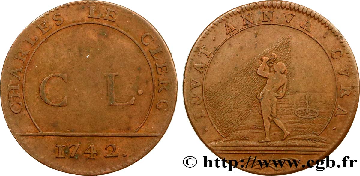 ILE DE FRANCE - VILLES et NOBLESSE CHARLES LE CLERC, Président au Parlement TB+