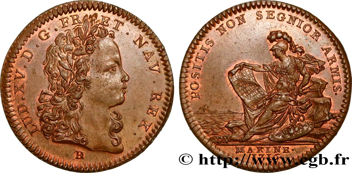 MARINE - GALERES ROYALES Louis XV, émission de 1716 MS