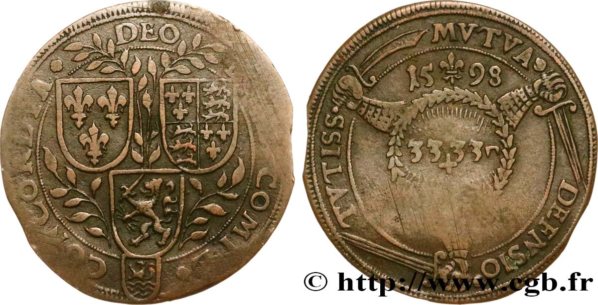 SPANISH LOW COUNTRIES - DUCHY OF BRABANT - PHILIPPE II DUCHÉ DE BRABANT - PHILIPPE II D ESPAGNE BC+