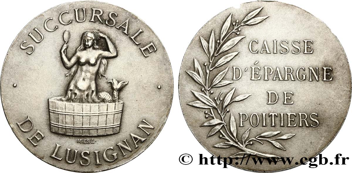 CAISSES D&nbsp;ÉPARGNE CAISSE D&nbsp;EPARGNE DE POITIERS, Flan mat AU
