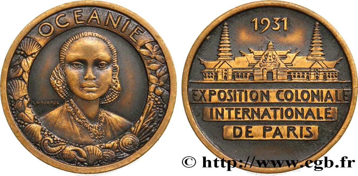 FRANZÖSISCHE KOLONIEN Médaille Exposition Coloniale Internationale - Océanie S