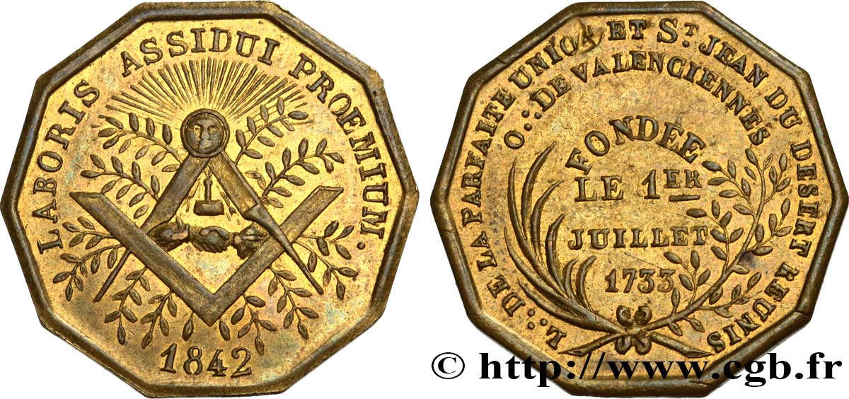 FRANC - MAÇONNERIE VALENCIENNES, LA PARFAITE UNION SUP