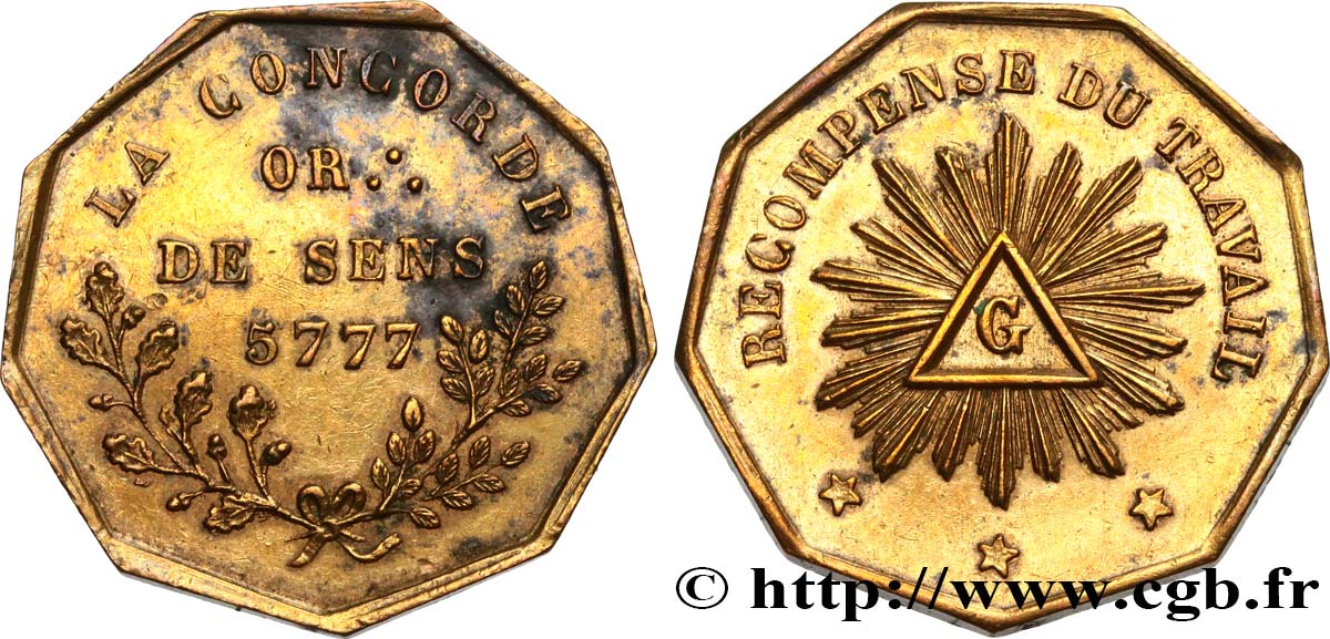 FRANC-MAÇONNERIE - PARIS SENS, LA CONCORDE fSS