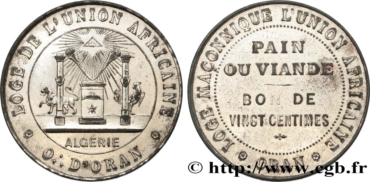 FRANC-MAÇONNERIE - PARIS Anciennes colonies - ORAN - L’UNION AFRICAINE MBC+
