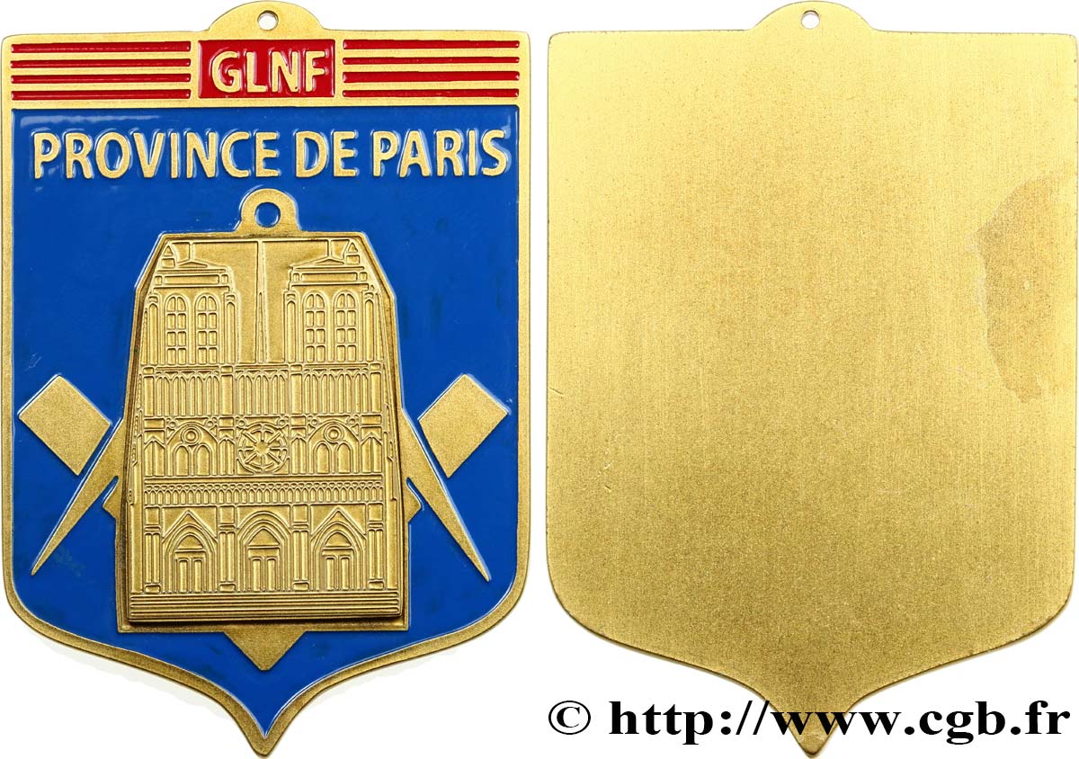 FRANC-MAÇONNERIE - PARIS GRANDE LOGE NATIONALE FRANÇAISE - GLNF -  Province DE PARIS SPL
