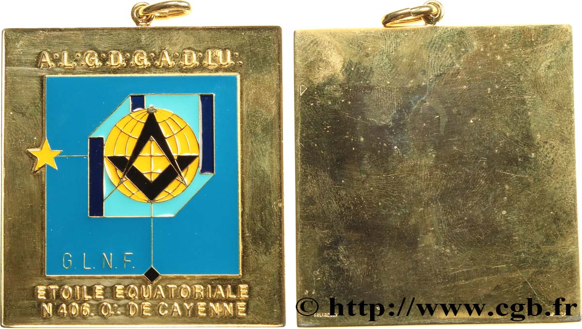 FRANC - MAÇONNERIE GRANDE LOGE NATIONALE FRANÇAISE - GLNF - ORIENT DE CAYENNE - LOGE ÉTOILE ÉQUATORIALE N°406 SUP