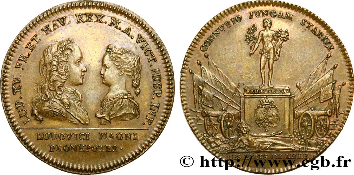 LOUIS XV and MARIANA-VICTORIA INFANTA OF SPAIN Fiançailles du roi AU