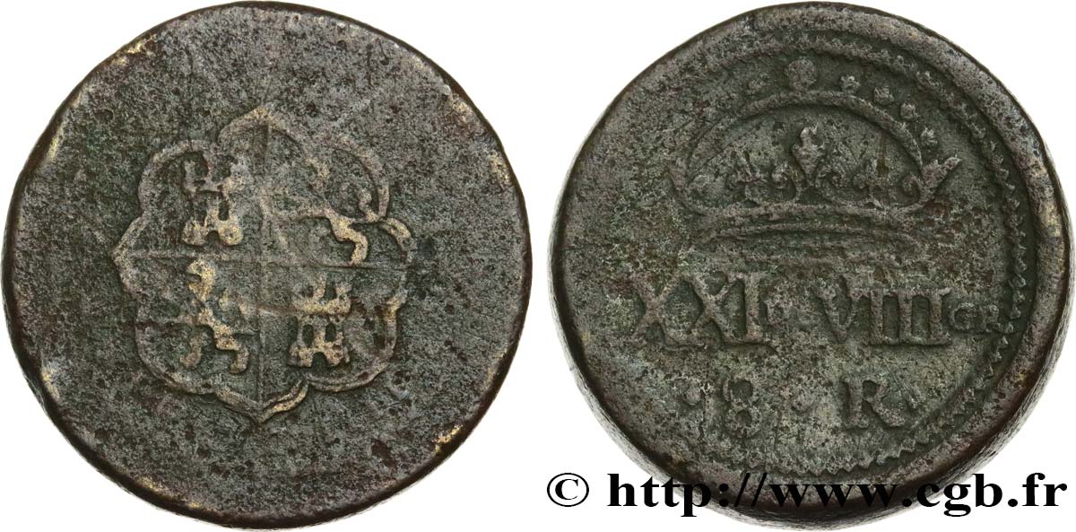 ESPAGNE Poids monétaire pour la pièce de 8 Réals - Philippe IV B