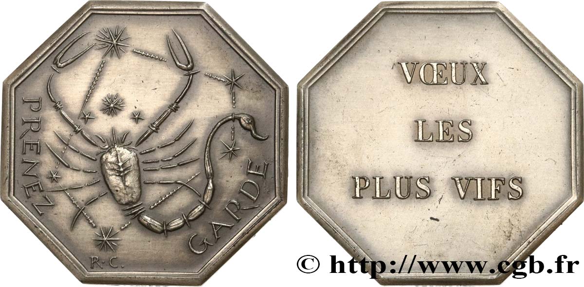 MISCELLANEOUS NOT ATTRIBUTED JETONS AND TOKENS Jeton de voeux VZ