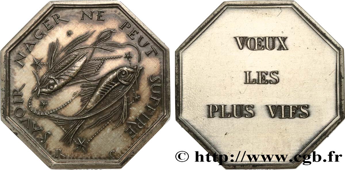MISCELLANEOUS NOT ATTRIBUTED JETONS AND TOKENS Jeton de voeux AU