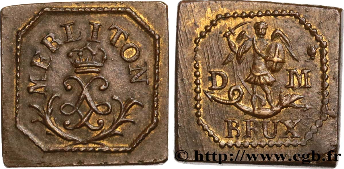 LOUIS XV  THE WELL-BELOVED  Poids monétaire pour le louis d’or dit “Mirliton” SS
