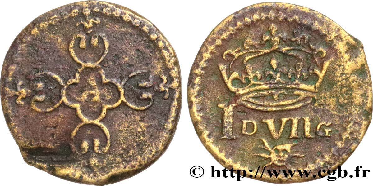 LOUIS XII TO HENRI III - COIN WEIGHT Poids monétaire pour le demi-écu d’or au soleil VF