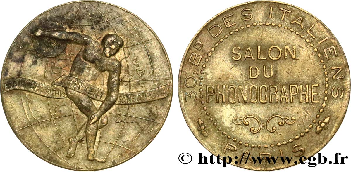 ADVERTISING AND ADVERTISING TOKENS AND JETONS SALON DU PHONOGRAPHE XF