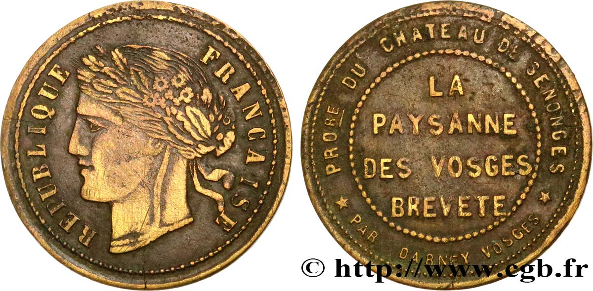 ADVERTISING AND ADVERTISING TOKENS AND JETONS LA PAYSANE DES VOSGES XF