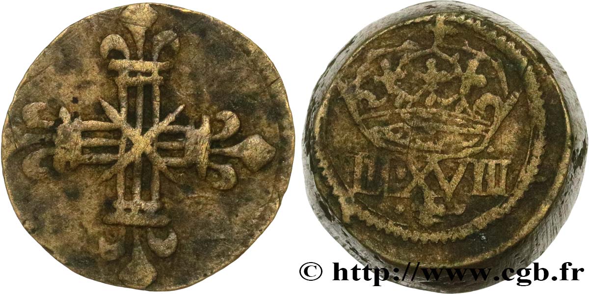 HENRI III à LOUIS XIV - POIDS MONÉTAIRE Poids monétaire pour le huitième d’écu q.BB