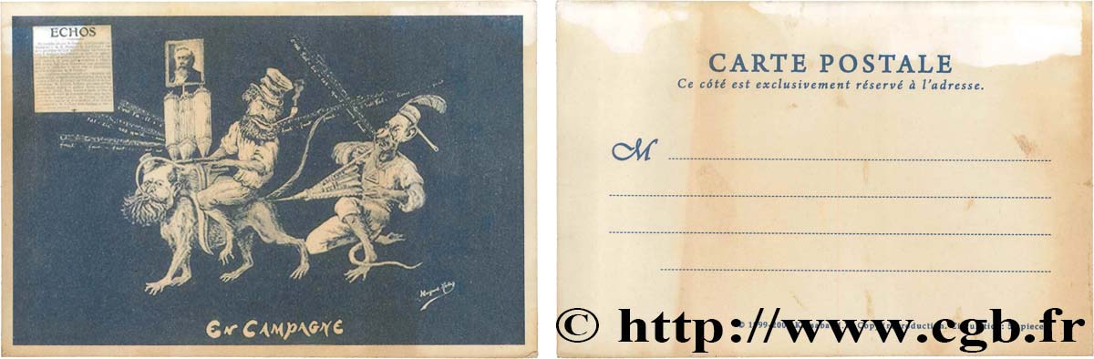 FRANC - MAÇONNERIE carte postale satirique - reproduction contemporaine TTB