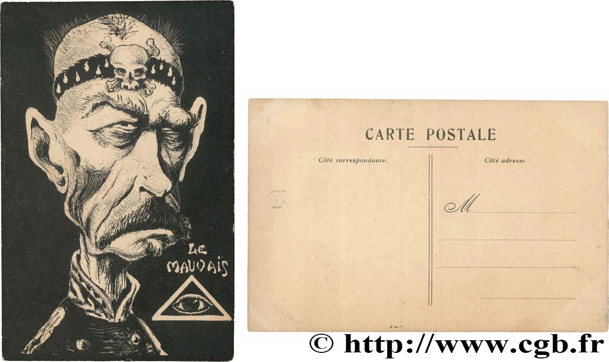 FRANC-MAÇONNERIE - PARIS carte postale satirique SPL