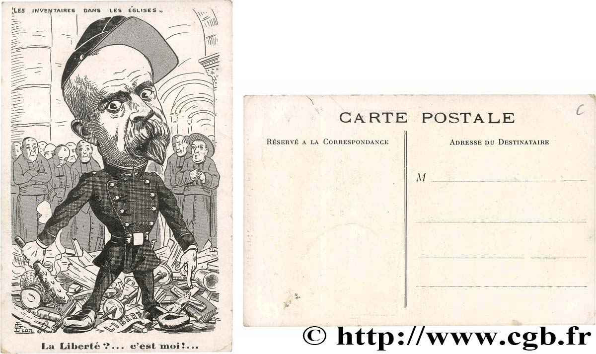 FRANC-MAÇONNERIE - PARIS carte postale satirique VZ