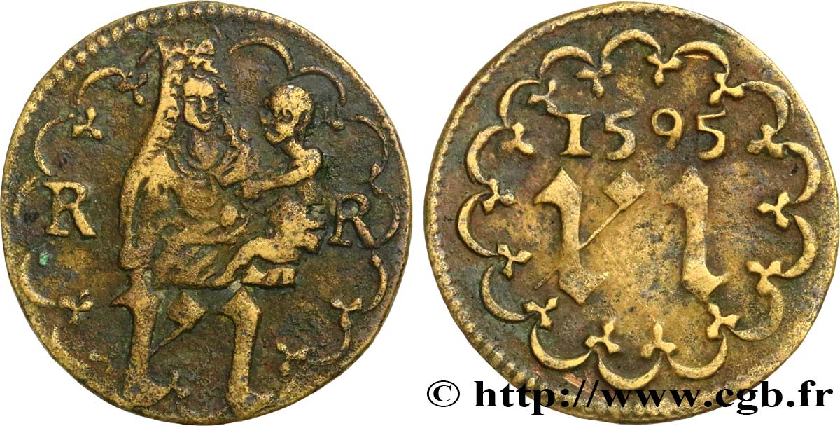 ROUYER - XI. MÉREAUX (TOKENS) AND SIMILAR COINS Méreau du chapitre de Rouen XF