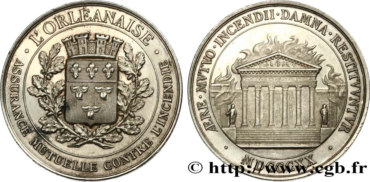 MEDAILLE ET JETON argent : Mutuelle TOURS /Commissaires Priseurs Paris (graveurs A. DESAIDE et TIOLIER) - Collection