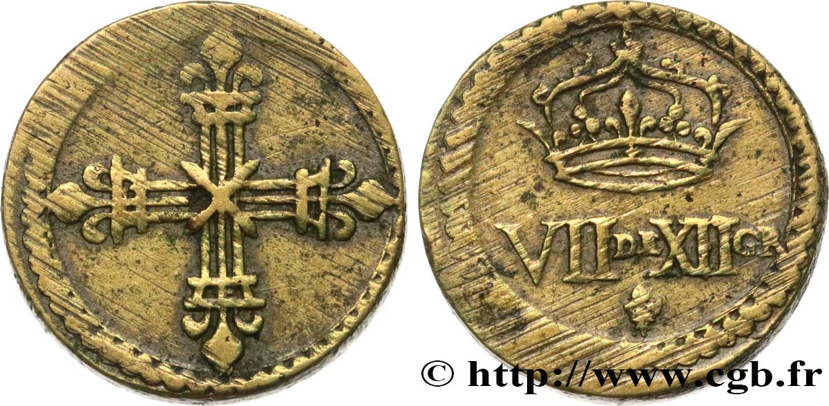 HENRI III à LOUIS XIV - POIDS MONÉTAIRE Poids monétaire pour le quart d’écu MBC