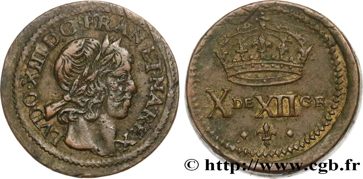 LOUIS XIII  Poids monétaire pour le double louis de Louis XIII (à partir de 1640) SS