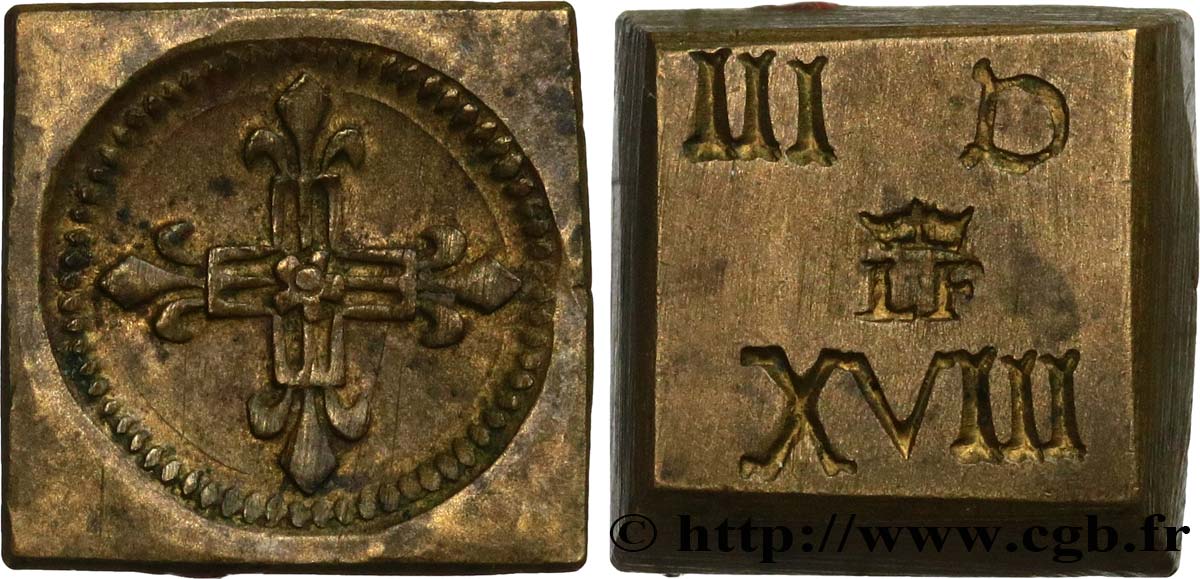 HENRI III à LOUIS XIV - POIDS MONÉTAIRE Poids monétaire pour le huitième d’écu AU