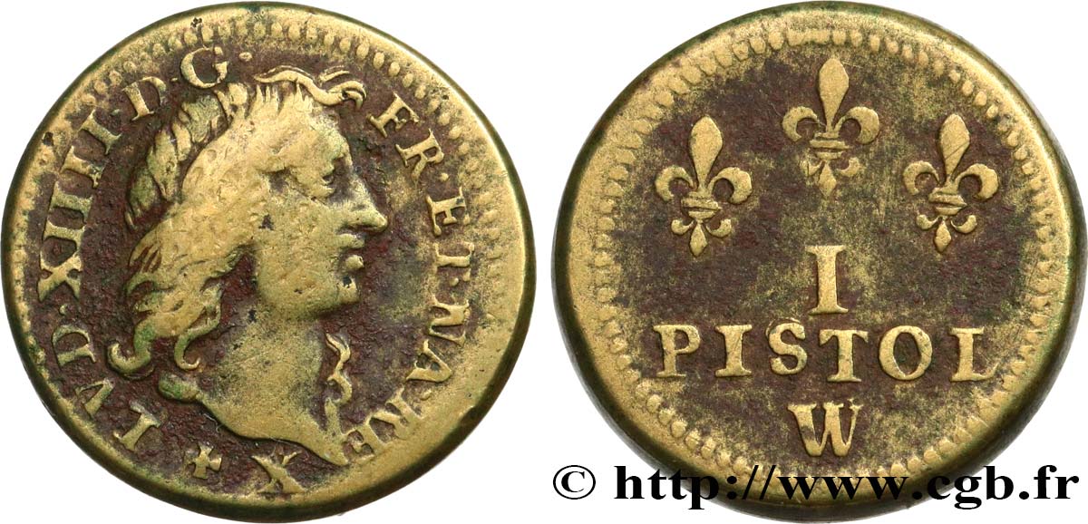 LOUIS XIII et LOUIS XIV - POIDS MONÉTAIRE Poids monétaire pour le louis d’or aux huit L BB