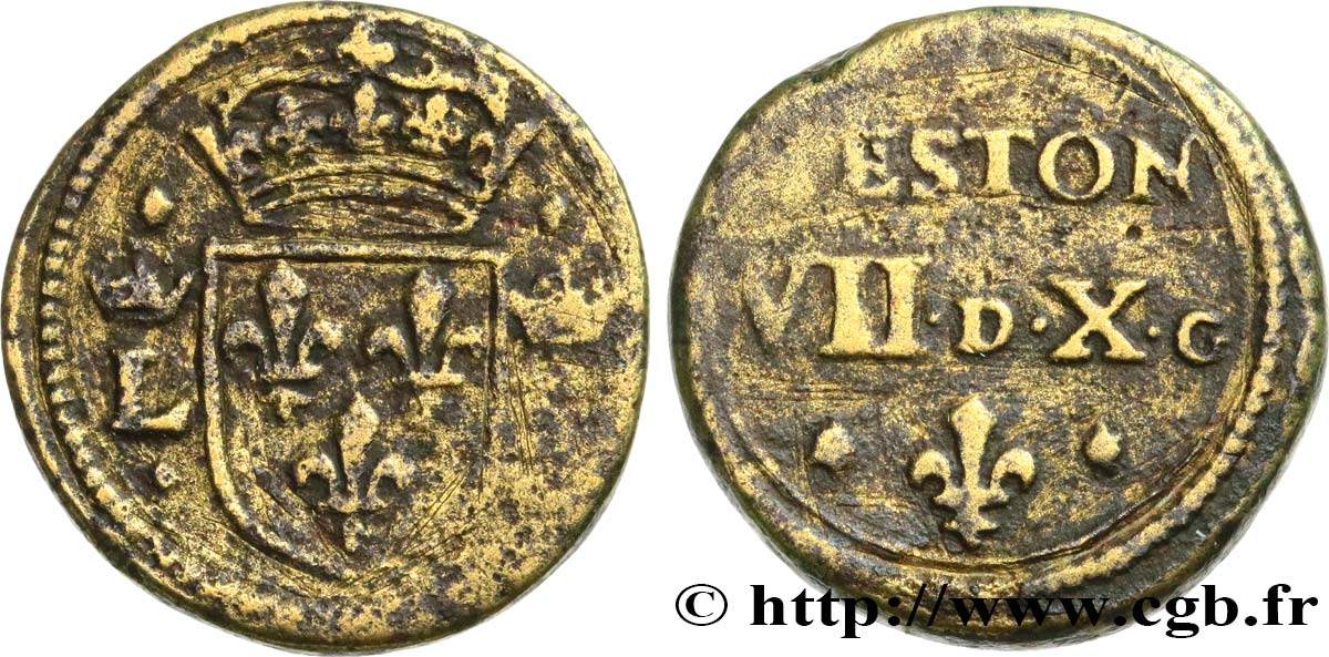LOUIS XII TO HENRI III - COIN WEIGHT Poids monétaire pour le teston VF