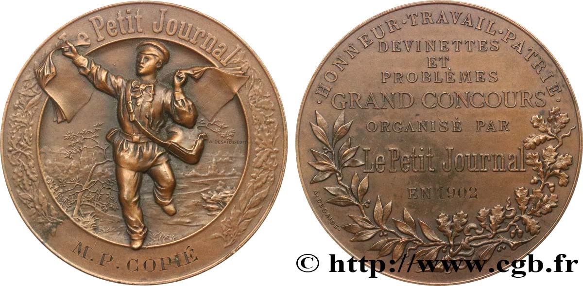 TERCERA REPUBLICA FRANCESA Médaille du Petit Journal MBC