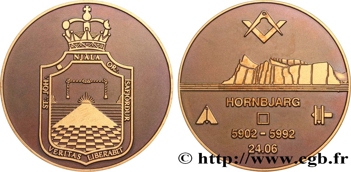 FRANC - MAÇONNERIE Medaille commemorative TTB