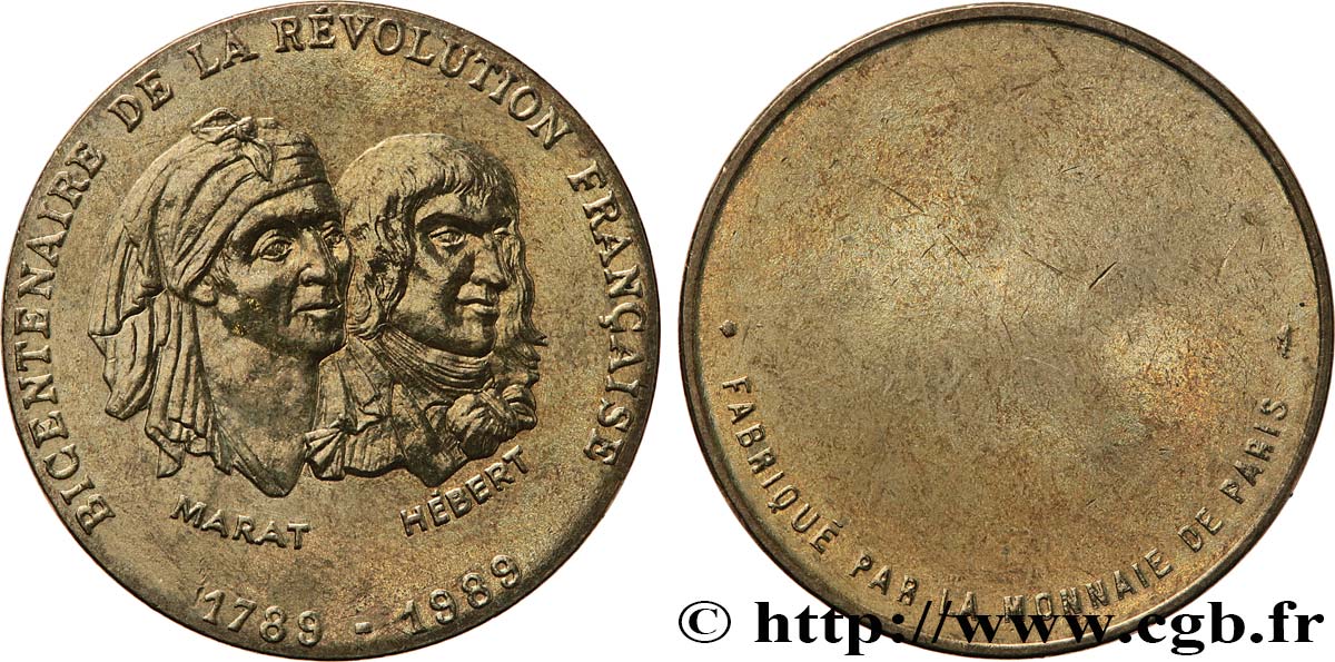 COMMÉMORATIVES MONNAIE DE PARIS MARAT - HEBERT TTB