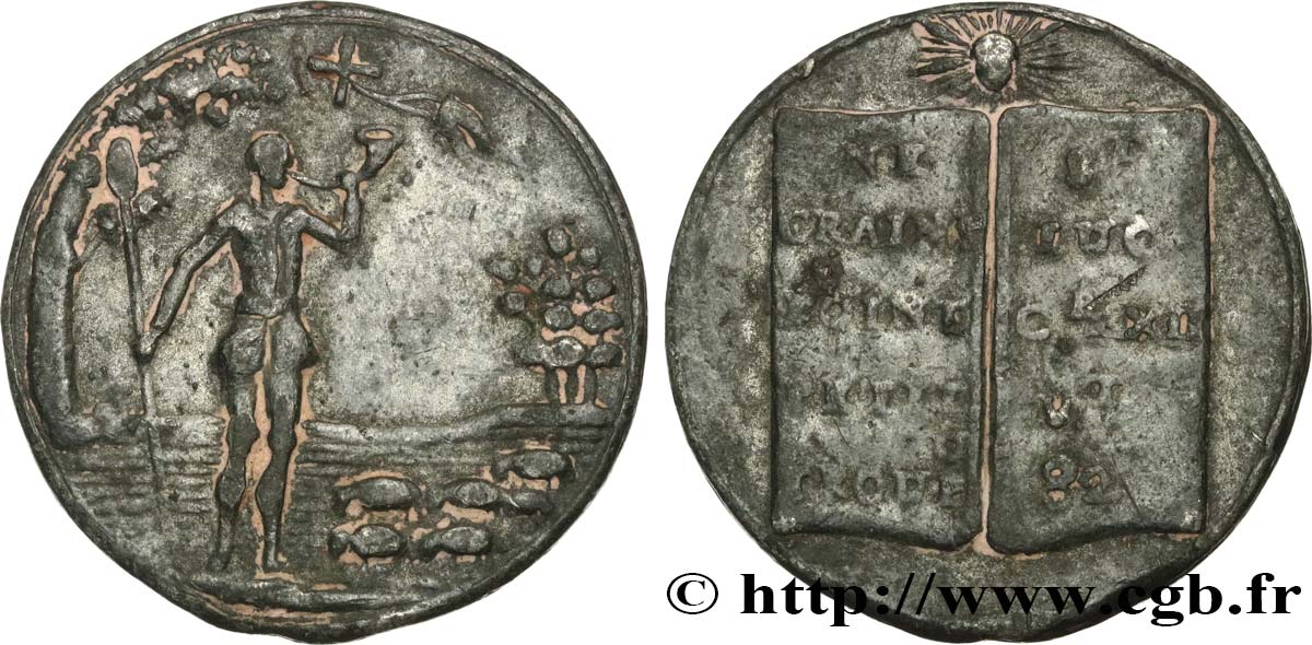 ROUYER - XI. MÉREAUX ET PIÈCES ANALOGUES Méreau protestant dit “de la Tremblade” TTB