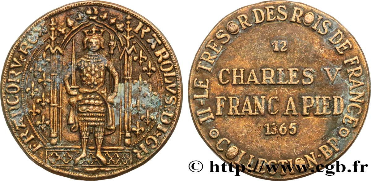 Jetons BP Charles V - Franc à pied - n°12 TB
