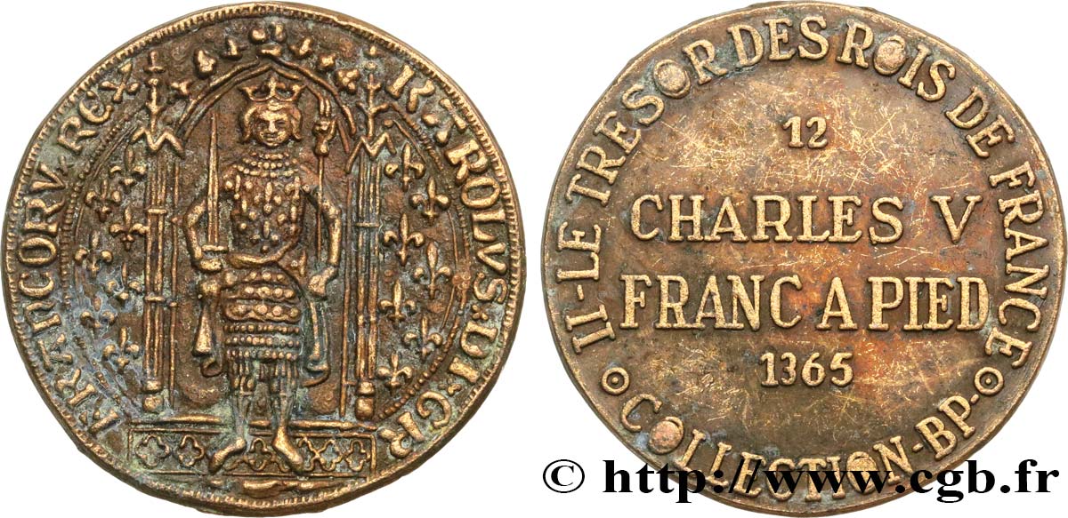 BP jetons and tokens Charles V - Franc à pied - n°12 VF