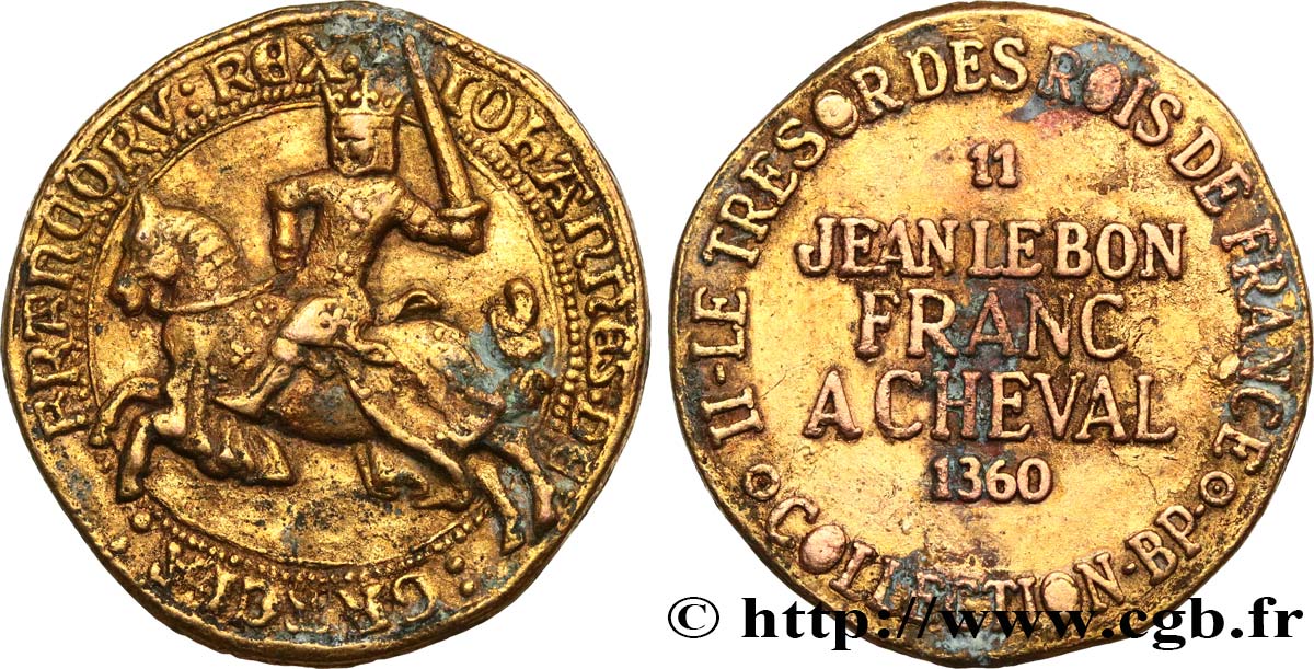 BP jetons and tokens JEAN II LE BON - Franc à cheval - n°11 VF