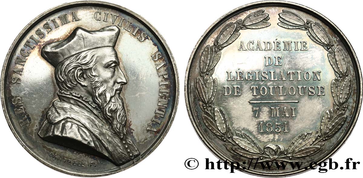 LANGUEDOC (VILLES ET NOBLESSE DU ...) Médaille, Académie de législation de Toulouse SUP