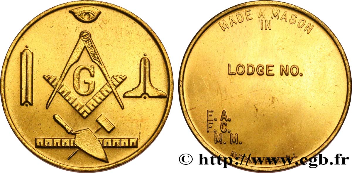 FREEMASONRY Médaille, Rites maçonniques MS