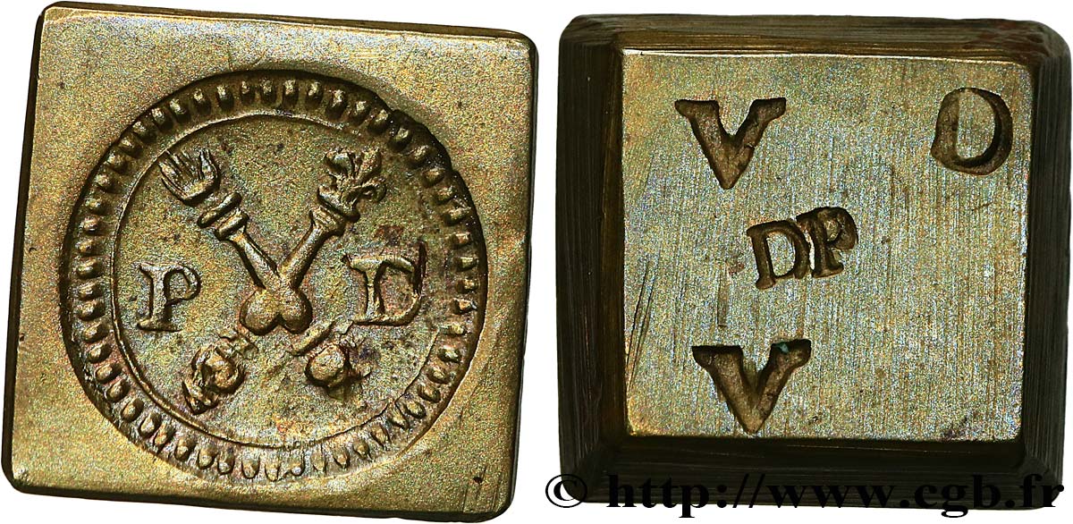 LOUIS XIII AND LOUIS XIV - COIN WEIGHT Poids monétaire pour le louis d’or aux insignes AU