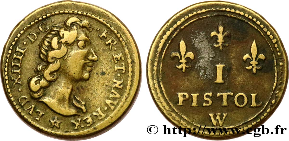 LOUIS XIII AND LOUIS XIV - COIN WEIGHT Poids monétaire pour le louis d’or aux huit L XF