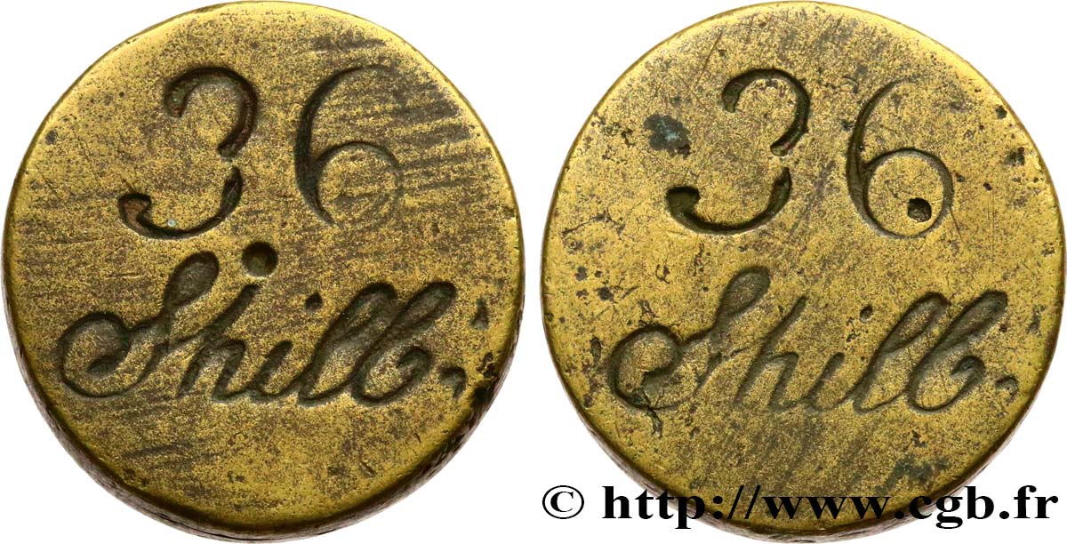 PORTUGAL (ROYAUME DE) ET BRÉSIL - JEAN V Poids monétaire pour les pièces d’or de 6.400 reis du Brésil BC+