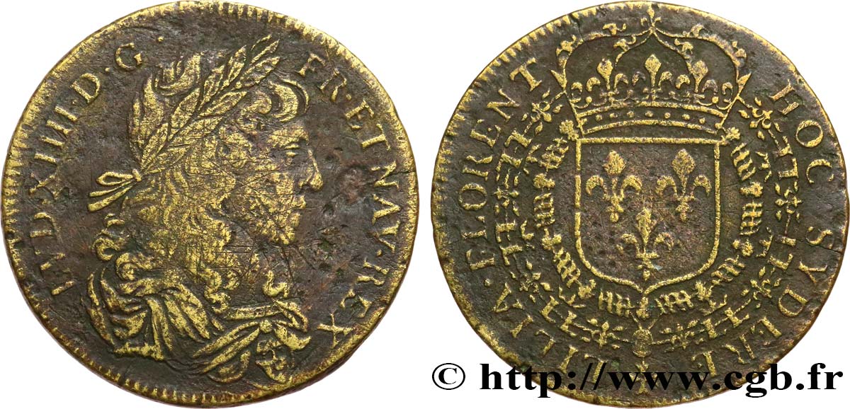 LOUIS XIV THE GREAT or THE SUN KING Émission vers 1650 VF
