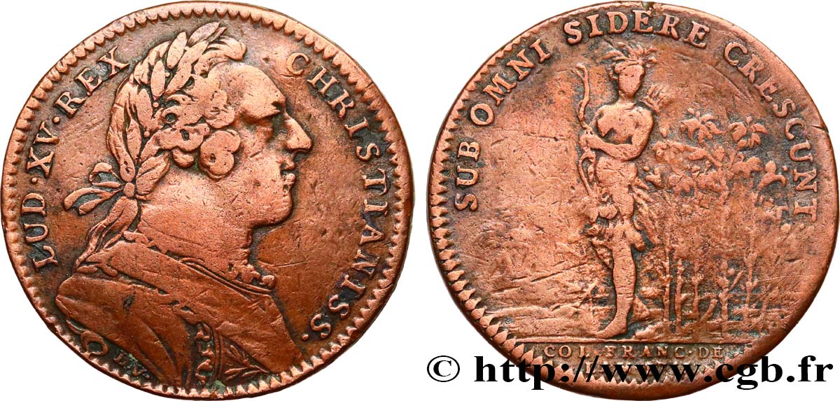 CANADA - LOUIS XV Colonie française de l’Amérique TB