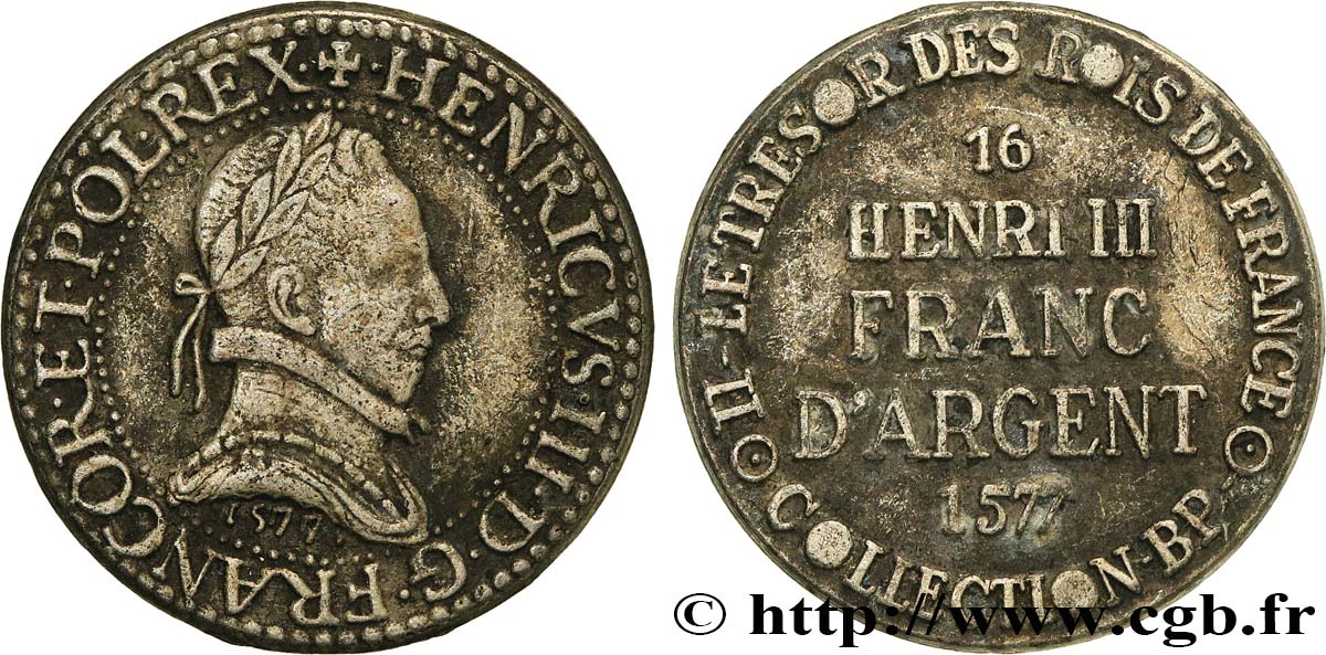 BP jetons and tokens HENRI III - Franc d’argent - n°16 VF