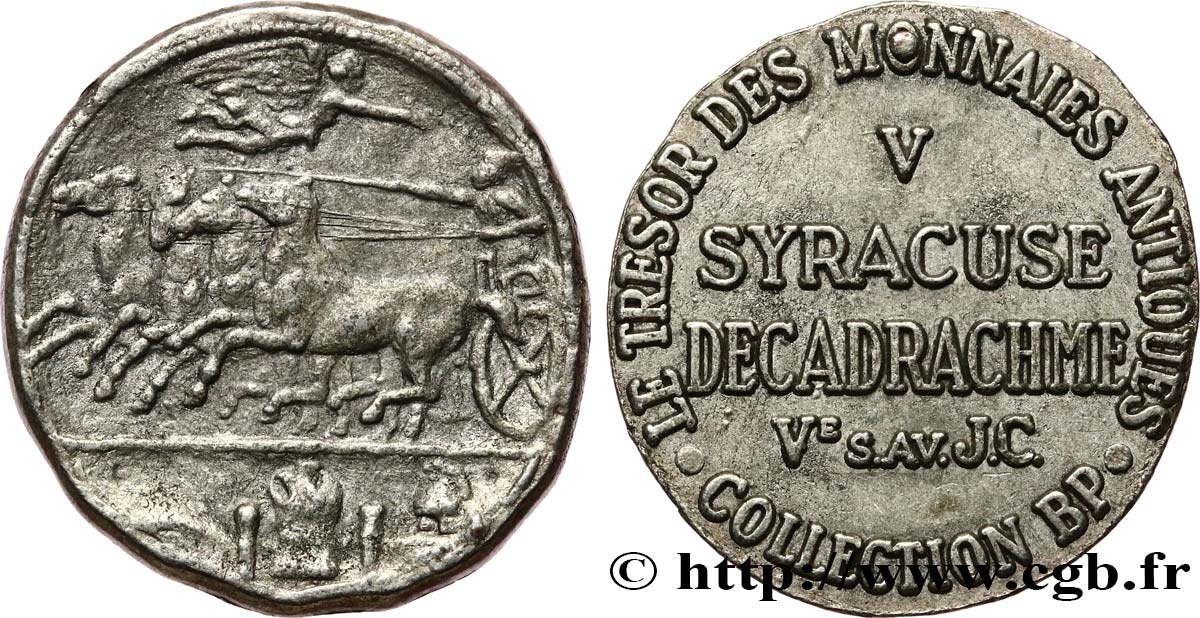 Jetons BP SYRACUSE - DECADRACHME - n°V TB