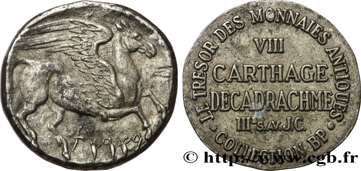 Jetons BP CARTHAGE - DECADRACHME - n°VIII MB