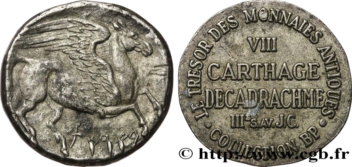 Jetons BP CARTHAGE - DECADRACHME - n°VIII BC