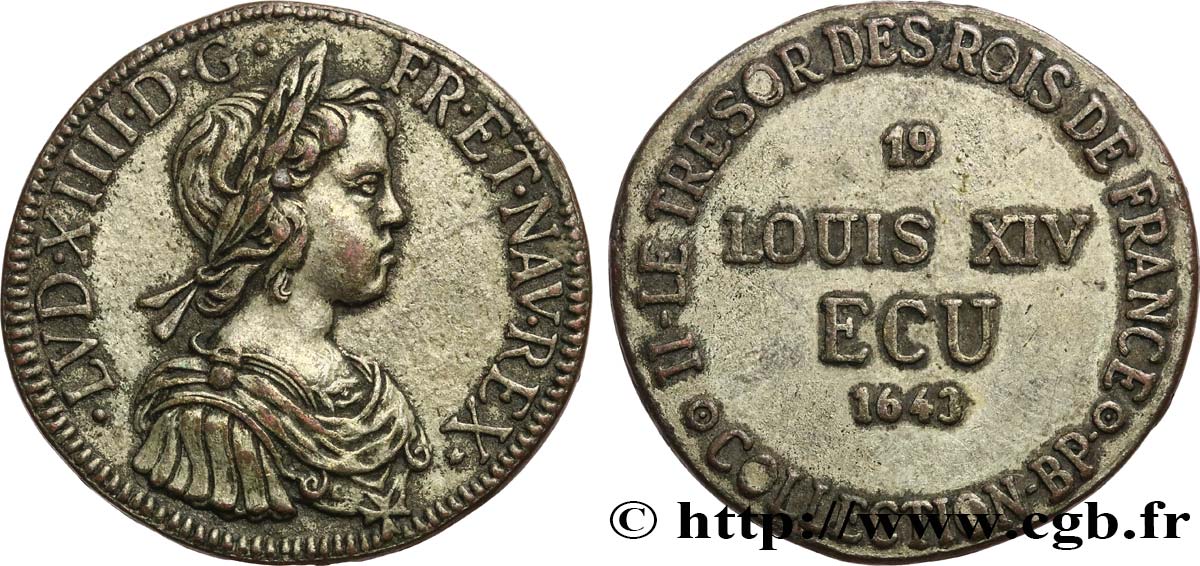 Jetons BP LOUIS XIV - Ecu - n°19 TTB