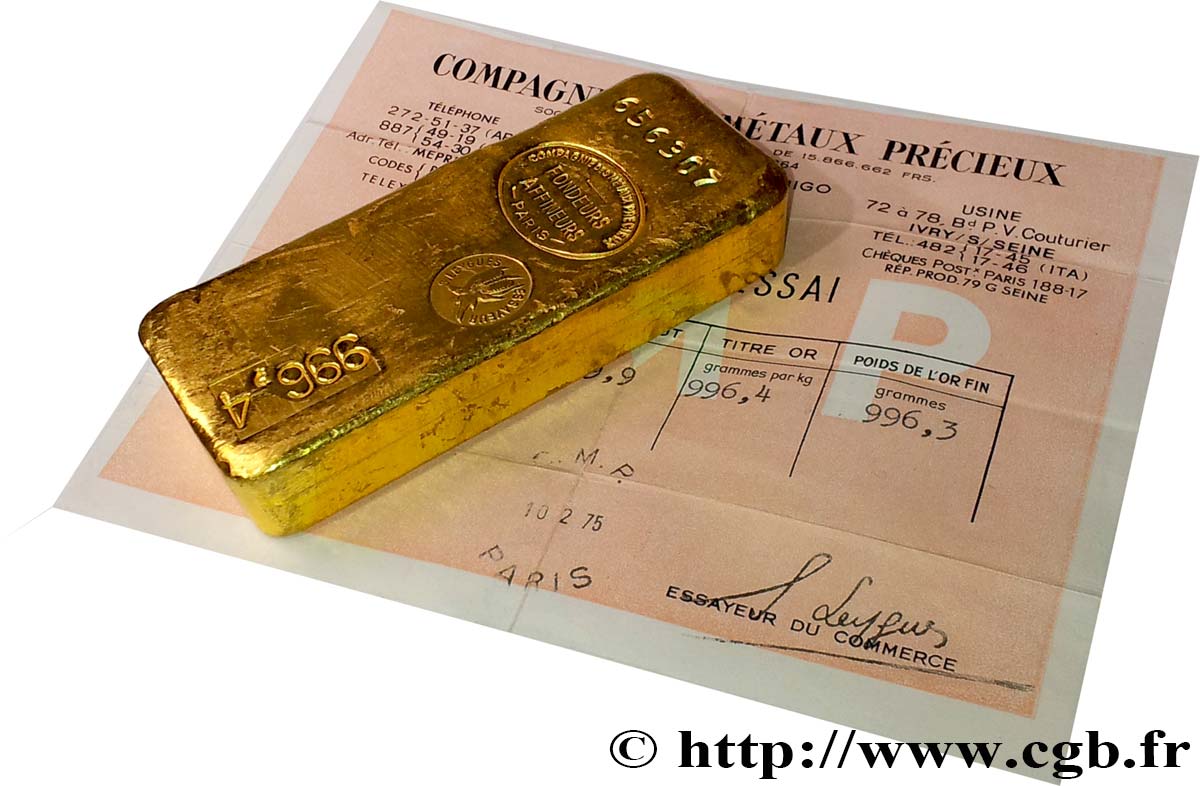 INVESTMENT GOLD Lingot de 1 kg - OR 996,4 VZ